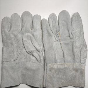 Guante de carnaza corto  gris